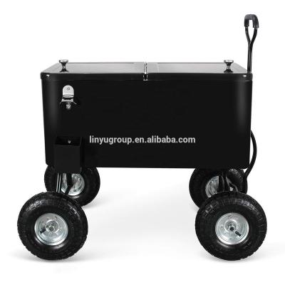 China New Style Viable Cheap Prices Out Door Use Steel Patio Cooler Box With Wheels for sale