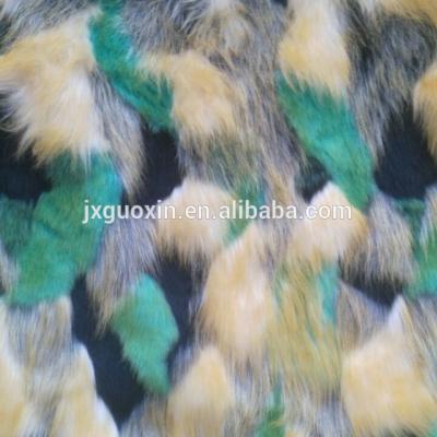 China Shrink-Resistant Colorful Jacquard Artificial Fur Fabric for sale