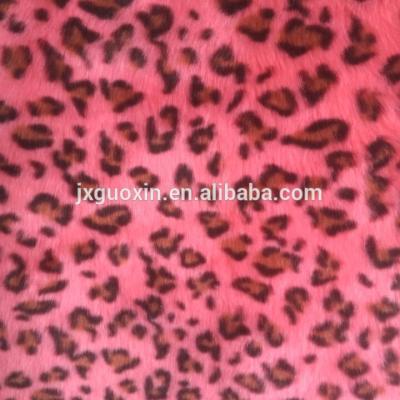 China 2018 Beautiful Stretch Polyester Faux Fur Fabric 2018 Shrink-Resistant 100% Tiger Leopard Print for sale