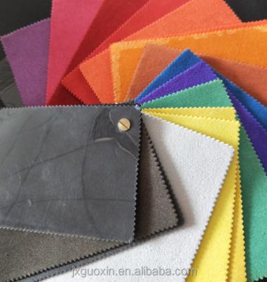 China Strong Tech Color Stability Microfiber Suede Fabric Leather for sale