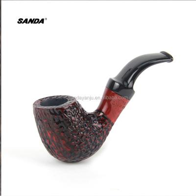 China SANDA/SANDA Wooden Tobacco Pipe Hand-carved Pipe Import Wooden Rosewood Curved Gift Box Genuine SD-517 for sale