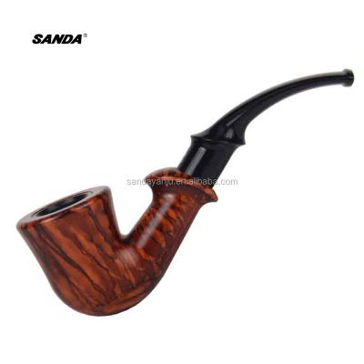 China Bakelite Getting Gifts Nostalgic Classic Bakelite Curved Christmas Pipe Filter Loop Pipe Tobacco Pipe Gifts Men To Share SD-772 for sale