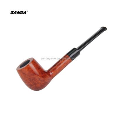 China Fashion Straight Men's Handmade Wooden Bucket Pipe Tobacco Pipe Sanda Import Briar Pipe Gifts SD-833 for sale