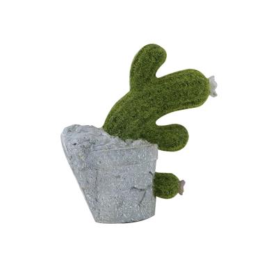 China Europe Custom Resin Factory Flocking Cactus For Garden Ornament for sale