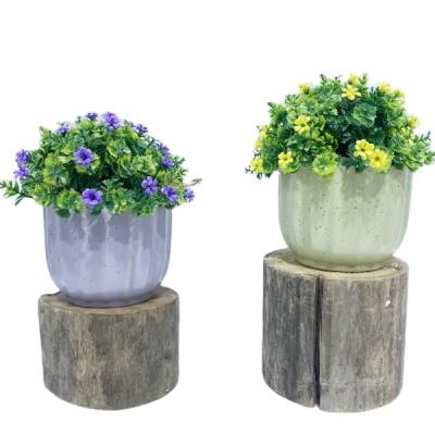 China Europe Garden Decoration Custom Ceramic Flower Pot With Artificial Flower for sale