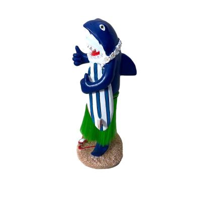 China Europe Hawaiin Dash Polynesian Dancing Shark Bobbleheads Car Collectible Figure Gifts For Home Decor Tiki Doll Dashboard Decor for sale