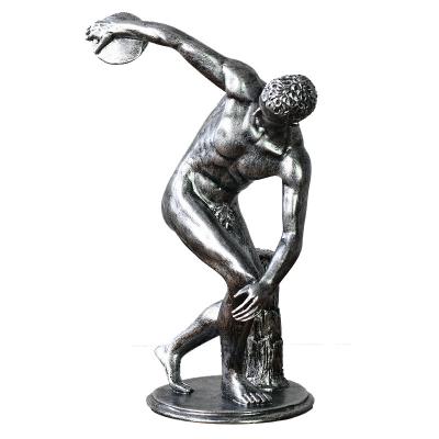 China Bronze Athlete Europe Discus Thrower Sports Statue For Decoration Home Ornaments for sale