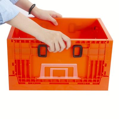 China Sustainable Wholesale Heavy Duty Food Grade Vented Crate Type Collapsible Plastic Mobile Pallet Boxes Logistics Crates Storage Basket for sale