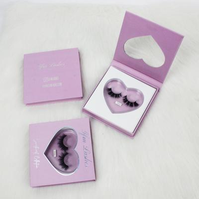 China New factory price private label eyelash box logo natural soft gold plated heart eyelash box seller wholesale for sale