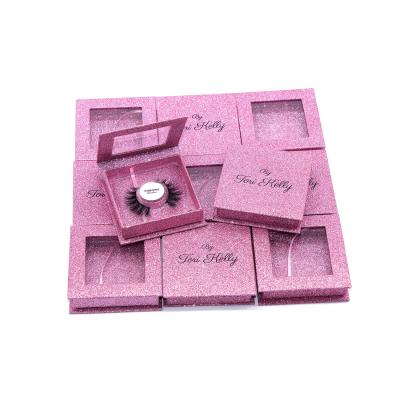 China Square Box B220 square box custom logo instant wholesale natural soft pink private label empty eyelash box for sale