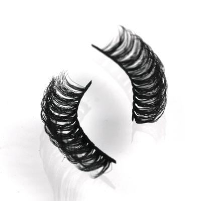 China QL15 3d Sensitive False Mink Eyelashes Bulk Russian False Mink Strip Lashes Russian D Loop Strip Lashes for sale