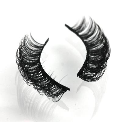 China QL010 3d Sensitive False Mink Eyelashes Bulk Russian False Mink Strip Lashes Russian D Loop Strip Lashes for sale