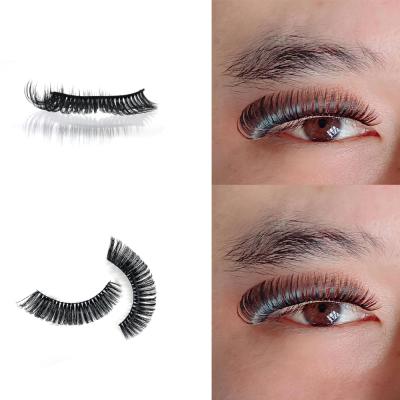 China QL175 3D 12mm D Curl False Mink Lashes Fluffy Eyelashes Private Label With Lashes Custom Box for sale