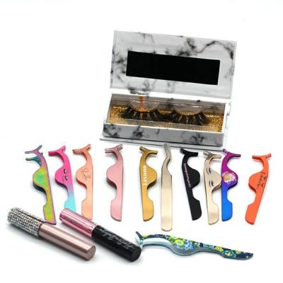 China Stainless Steel Lashes Hot Sale Makeup Tools False Eyelash Applicator Extension Private Label Tweezers for sale