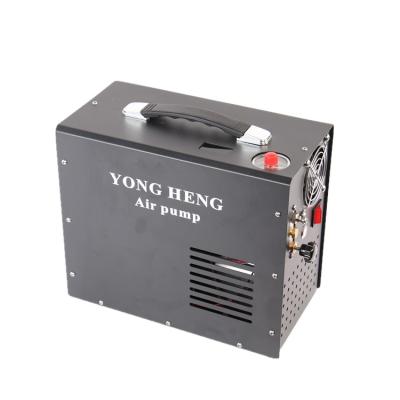 China Yong Heng 4500psi 12V auto-stop pcp lubricated air compressor for sale