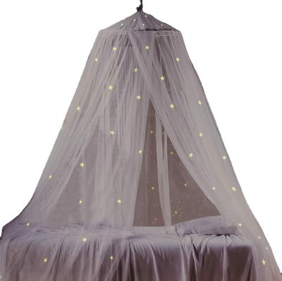 China Folded Fluorescent Stars Glow in the Dark for Baby Kids Girls Dome Bed Canopy Double Bed Mosquito Net for sale