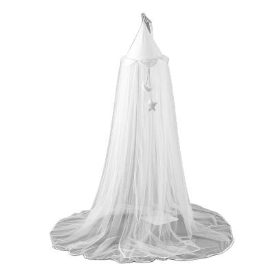 China Insecticide Treated Hanging Bed Canopy Mosquito Net For Baby Crib Kids Lace Up Round Dome Fairy Netting for sale