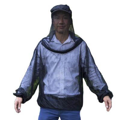 China Folded Mesh Head Net Mosquito Shirt Anti-Mosquito Bug Insect Bug Protector Shirt for sale