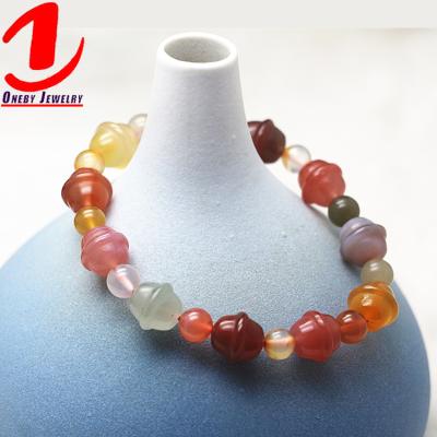 China Cheap Small Bead + Big Bead Charm Supply Vendor Making Ring Bracelet For Beading Red Agate Bracelet Cheap for sale