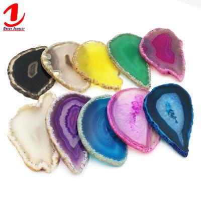 China Modern Wholesale Hot Multi Colors Wind Bell Tea Coaster Home Decor Discount Sale Natural Agate Slices for sale