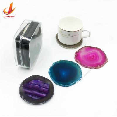 China Fashion Mok Best Natural Stone Quartz 2021 Crystal Tazza Healing Tea Coaster for sale