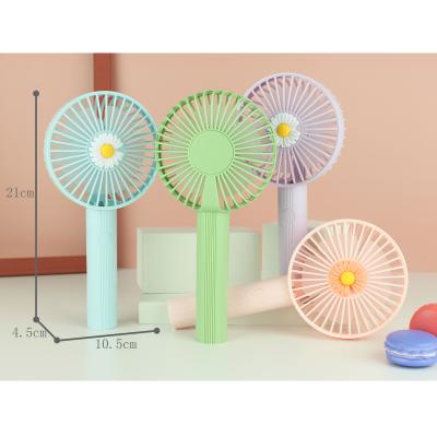 China Customized Hand Held Light Double Decker Filler Gift Hand Held or Placed Fan Mini Daisy Fan Small for sale