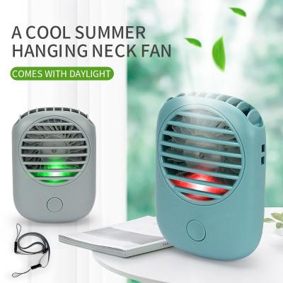 China Mini Fan Portable Neck-Mounted Sports Fan With USB Rechargeable Outdoor Link LED Mini Fan for sale