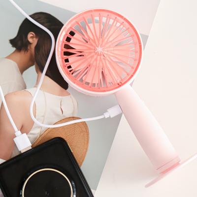 China Portable Mini Summer Manual Fan Button USB Charging Fan For Travel And Office for sale