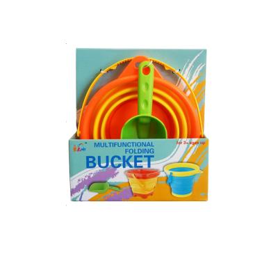 China Household Portable Collapsible Water Bucket Silicone Beach Bucket 2.5L Round Multifunctional Outdoor Folding Barrel for sale