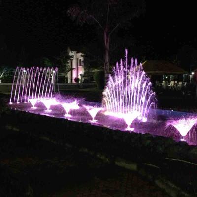 China Modern Freestanding Custom Professional Team Design Outdoor Garden Water Musical Fountain With Digital Led Lights for sale