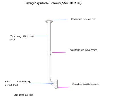 China ANX-8032-20 Indoor / Outdoor Ceiling Mount Pendant Telescope Bracket For Bullet Camera for sale