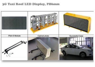 China Two Sided Super Slim Taxi Led Display With 5mm Pixel Pitch And Aluminum Cabinet for sale