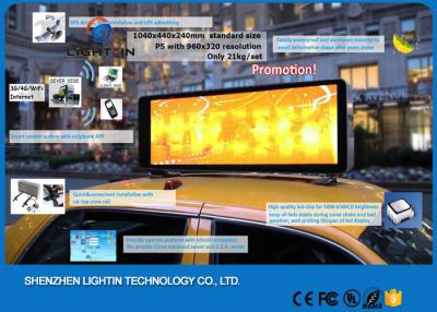 China IP65 led display car roof signs Panel , DC5V led car display 3G 4G Control for sale