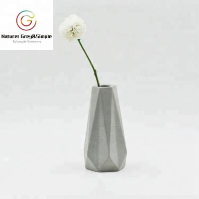 China Minimalist Geometric Cheap Simple Modern Concrete Flower Vases Flower Vases for sale