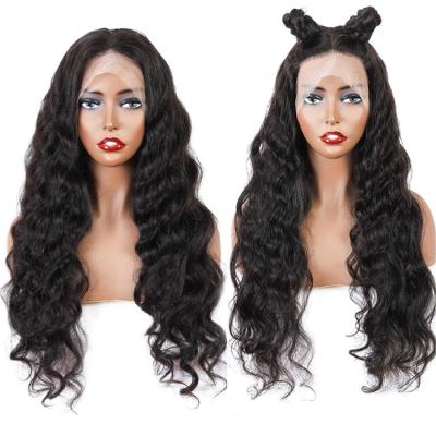 China Loose Wave HD Raw Brazilian Swiss Wholesale Braided Lace Wigs Vendors, Virgin 13x4 Lace Front Long Human Hair Wigs Transparent for sale