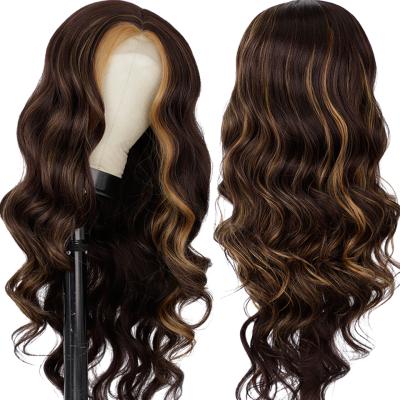 China Cost Effective And Affordable Black Frontal Body Wave Simulation Breathable Real Wave Wig for sale