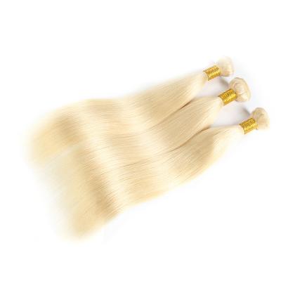 China Silky Straight Wave Ready To Ship Brazilian Straight Wave Hair Extension, 10-40inch Hair Weave Bundles 613 Blonde for sale