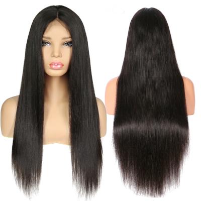 China 100% Virgin Brazilian Silky Straight Wave Hair 4*4 Lace Headband No Tangle And Non Shedding Straight Wave Wigs for sale