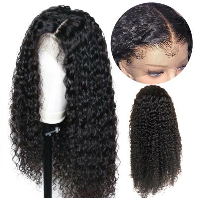 China Spring Curl Factory Supply 18 Inch 20 Inch 28 Inch Curly Curly Virgin Human Hair 100% Lace Front Wig for sale