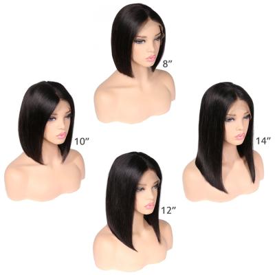 China Popular Beauty 8inch-14inch Brazilian Short Bob Hair Closure Short Wig, Wholesale Price Black Short Bob Wigs For Black Women for sale