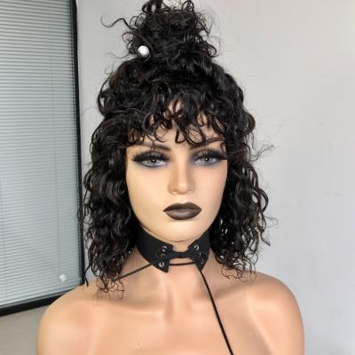 China Hot Selling Curly Virgin Brazilian Raw Cuticle Aligned Curly Transparent Lead Lace Front Human Hair Wig for sale