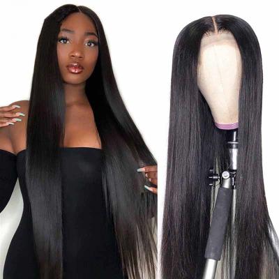 China Wholesale Silky Straight Wave 4X4 Lace Front Wigs, Brazilian Virgin Cuticle Aligned Hair 100% Straight Wave Wigs for sale