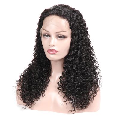 China 100% Unprocessed Wholesale Super Virgin Indian Hair Water Wave Cuticle Aligned 100% Lace Closure Wig for sale