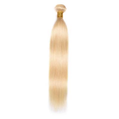 China Blonde Bone Remy Virgin Brazilian Human Hair Straight Grade 613 Silky Straight Wave 12A 3 Bundles With Lace Closure Bundle Sellers for sale