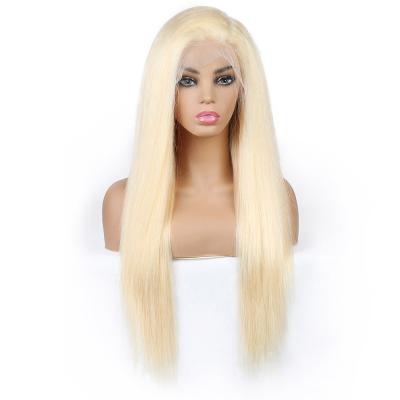 China Silky Straight Wave High Specification Making Hair Lace Front Golden Straight Wig 613 Curly Wig for sale