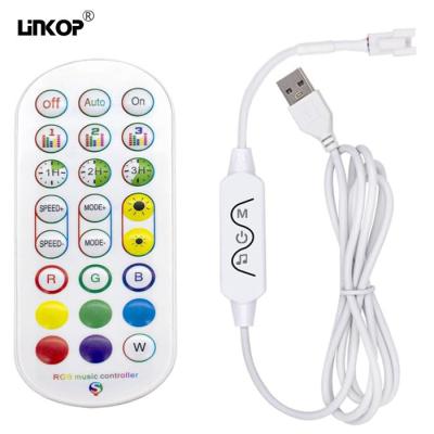 China Dc 5v Bluetooth App Rgb Led Controller With Brightness Adjustment And Microphone for sale