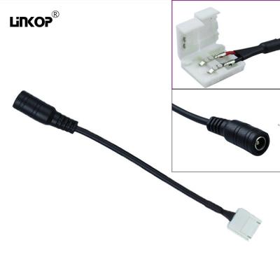 China 2p/Dc Female Led Single Color Light Strip Connector For 8mm To 10mm Width for sale