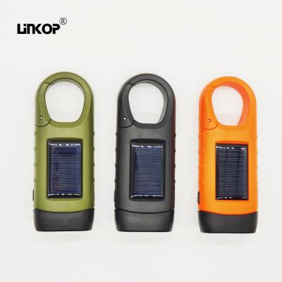 China Usb 4W Led Solar Light Hand Cranked Flashlight Emergency Power Bank for sale