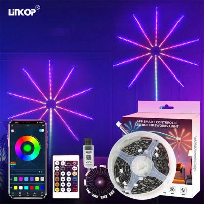 China Flexible Led Christmas Lights 5vusb Addressable Firework Lights With Rgb Ic For Indoor Decoration Te koop