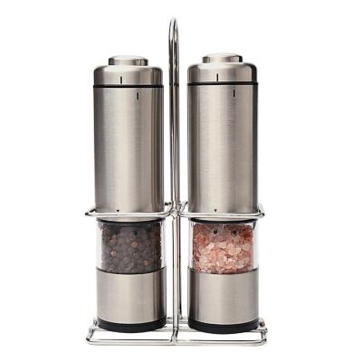 China Workable set of salt and pepper grinder and salt grinder set electric salt and pepper grinder for sale